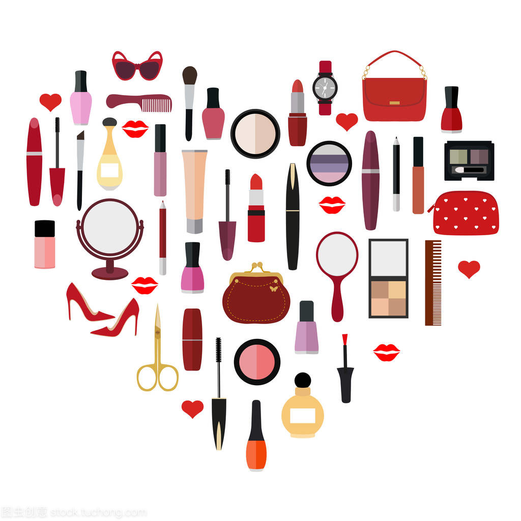 心形設(shè)計：化妝品與時尚的浪漫融合